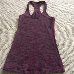 Lululemon racer back pink blend stretch tank